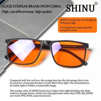 Blue Light Blocking Eliminate Eye Strain Glasses