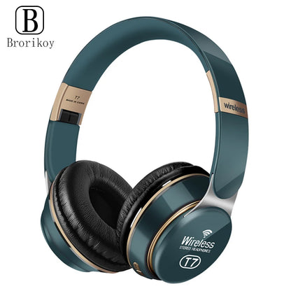 Foldable Wireless Bluetooth Headphones with SD Card Slot & Mic