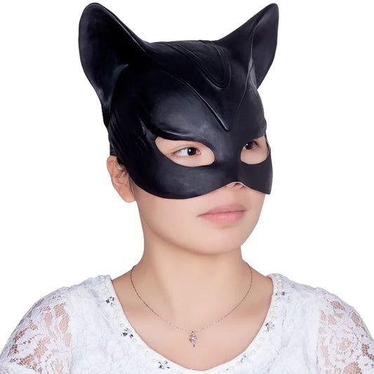 Sexy Cat Woman Selina Kyle Latex Mask