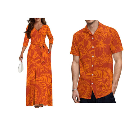 V-Neckline With Pocket Waistband Dress or Short-sleeved Shirt
