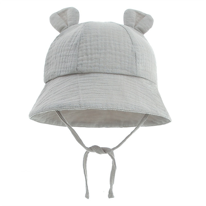 Solid Color Soft Baby Bucket Hat