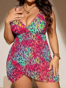 2 Piece Leopard Print Swimsuit for Women