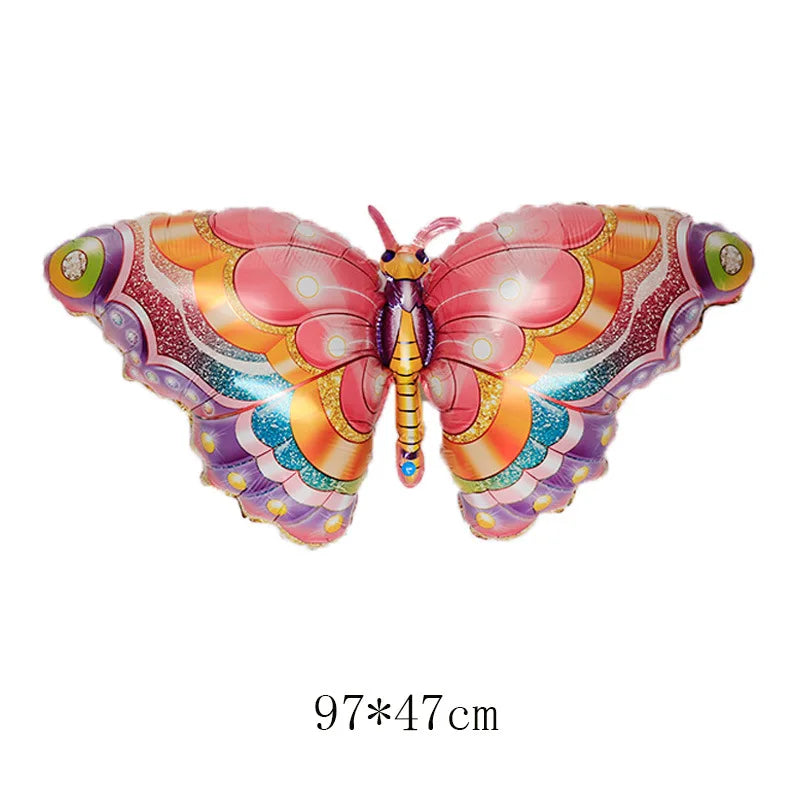 Large Butterfly Aluminum Foil Balloon - Party Decor & Photo Prop