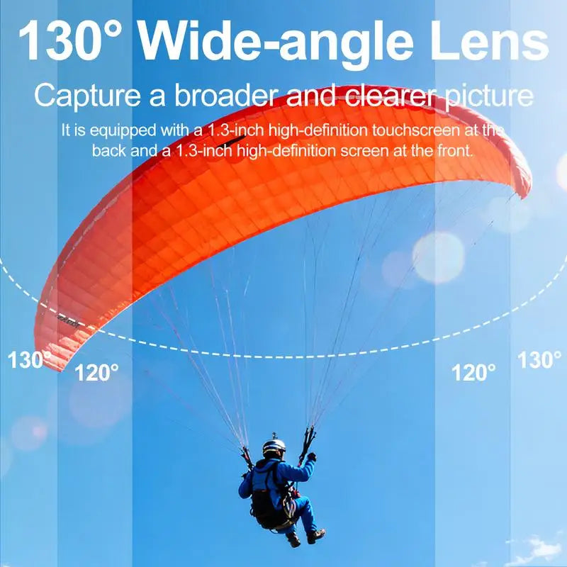 5K WiFi Magnetic Pocket Action Camera with 6-Axis Stabilization and Touch Screen