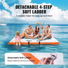VEVOR Inflatable Floating Mat with Detachable Ladder