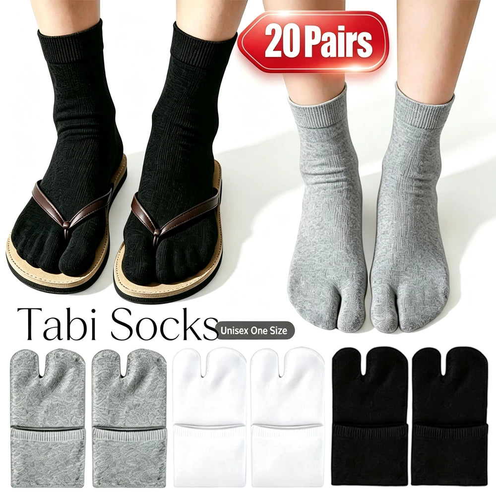 Women's Japanese Split-Toe Tabi Crew Socks