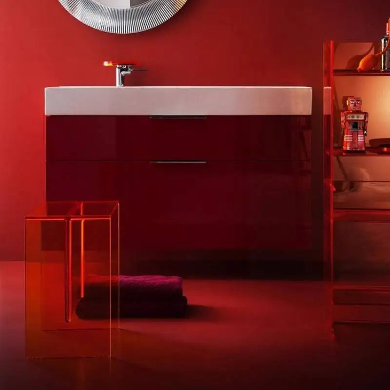 Aesthetic Modern Acrylic Shower Stool & Accent Vanity Chair