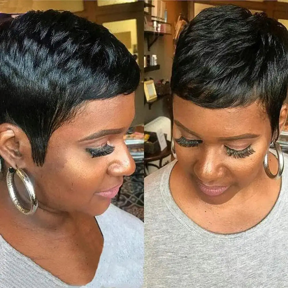 Women's Synthetic Layered Short Pixie Cut Wig