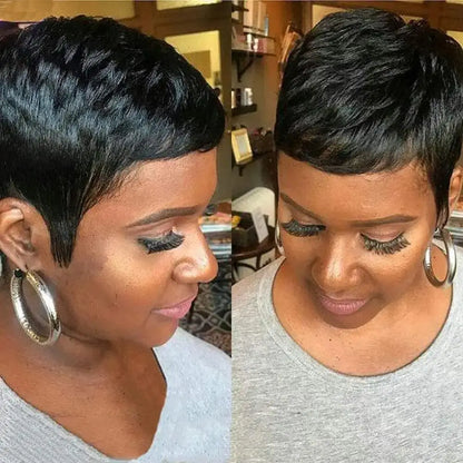 Women's Synthetic Layered Short Pixie Cut Wig