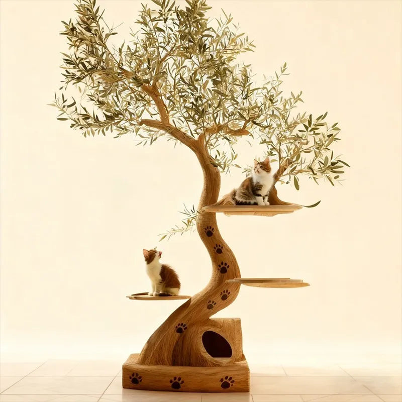 Large Luxury Modular Wooden Cat Villa & Climbing Tree
