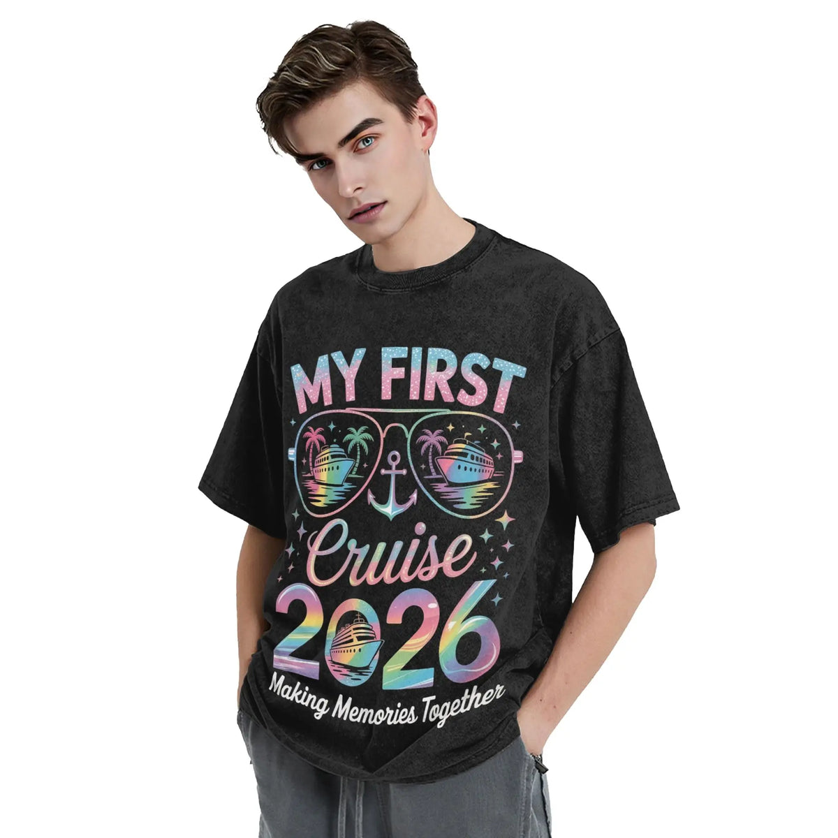 Women’s Vintage Aesthetic Crop Top – Casual Short Sleeve Summer Tee