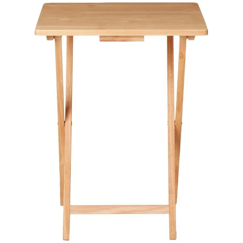 Solid Rubberwood Folding TV Tray