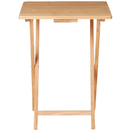 Solid Rubberwood Folding TV Tray