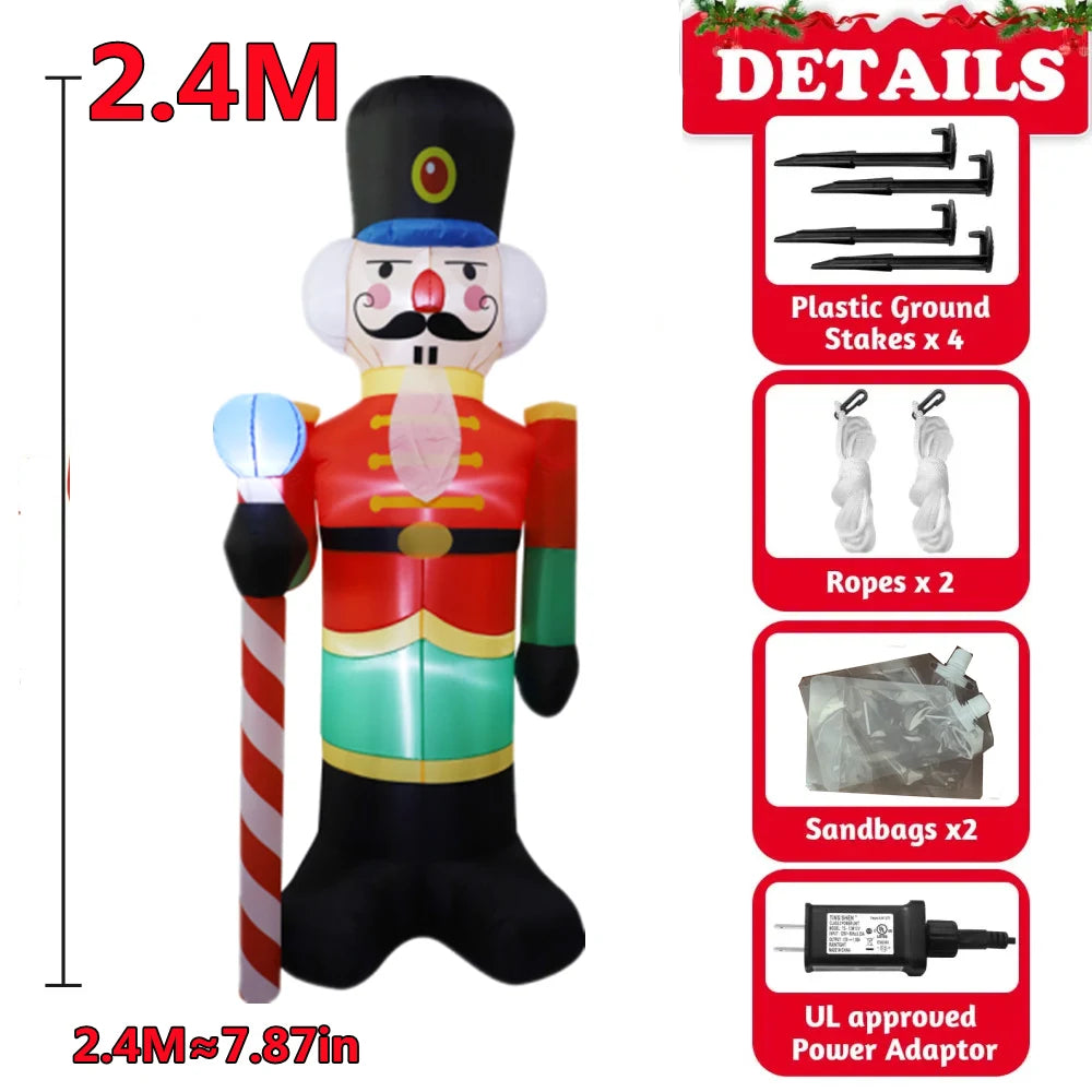 Inflatable Christmas Decorations with Built-in LED Lights