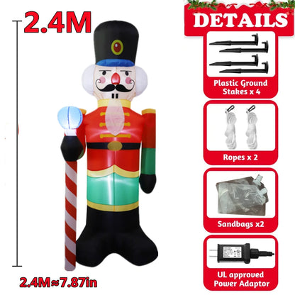 Inflatable Christmas Decorations with Built-in LED Lights