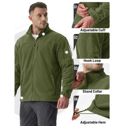 TACVASEN Men's Full-Zip Thermal Fleece Outdoor Jacket