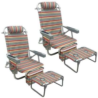 Backpack Beach Chair with Folding Camping Table