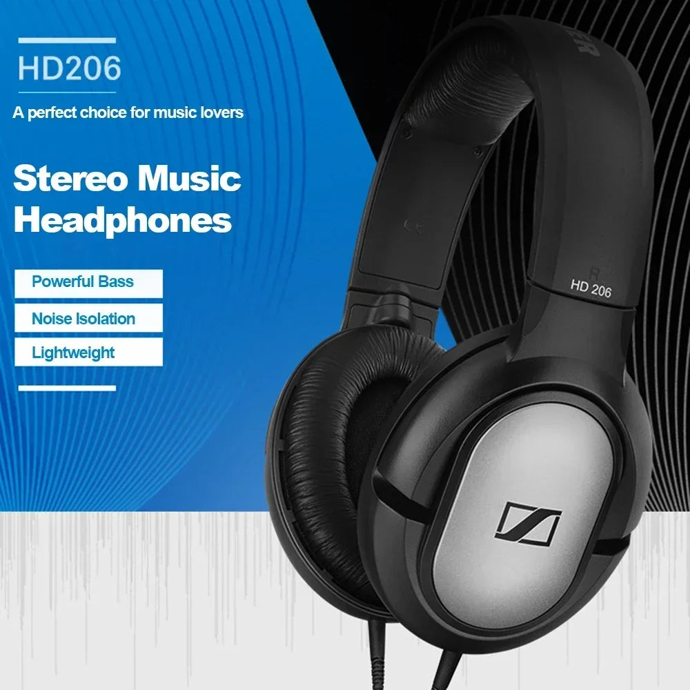 Sennheiser HD 206 3.5mm Over Ear Wired Headphones