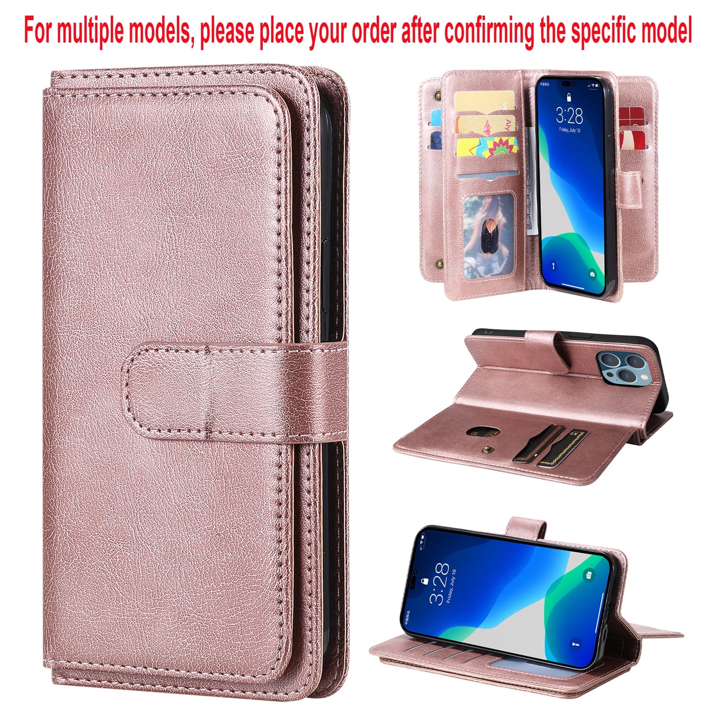 Samsung Leather Storage Compartment Flip Card Slot Wallet Case