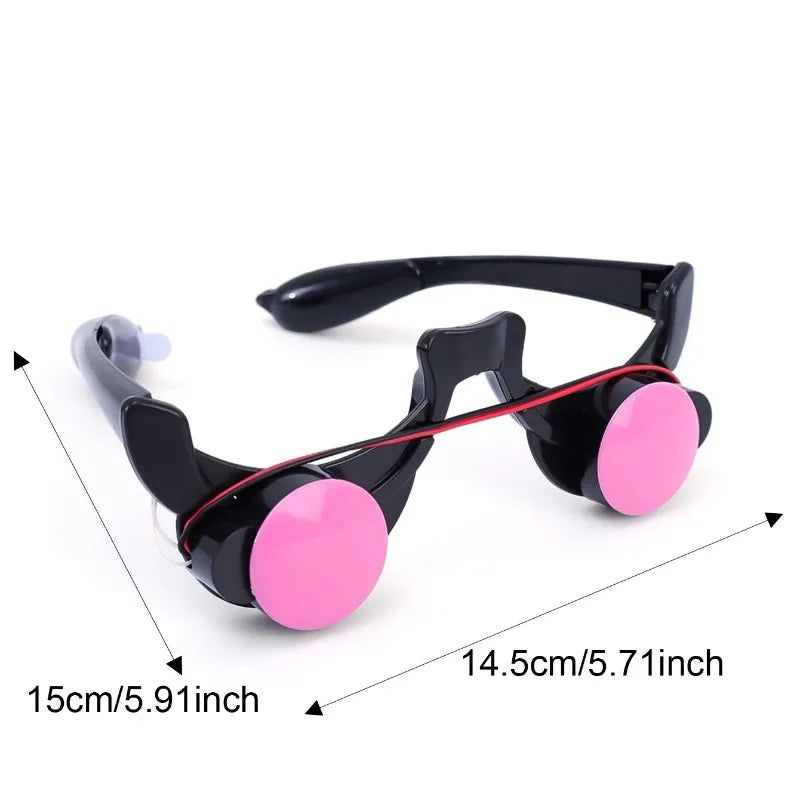 LED Light-Up Red Glowing Eye Glasses – Spooky Halloween Cosplay Glasses with Built-In Batteries