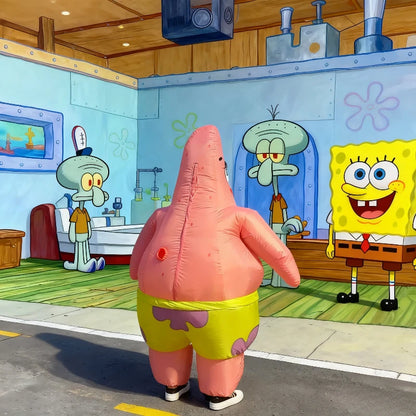 Adult Inflatable Patrick Star Costume – Full-Body Blow-Up Character Cosplay Outfit