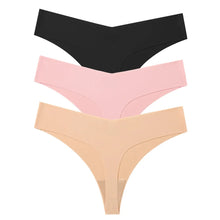 3Pcs Seamless Low-waist Thongs