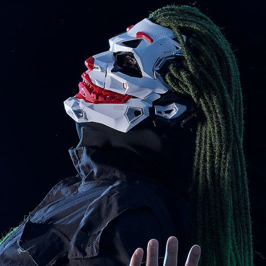 Futuristic Cyberpunk Geometric Mask