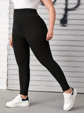 Solid Color Nine-point High-stretch Leggings
