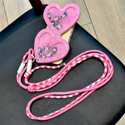 Glitter Hello Kitty Shake With Mirror Case For iPhone