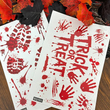 Halloween Decoration Reusable Bloody Handprint Footprint Horror Sticker