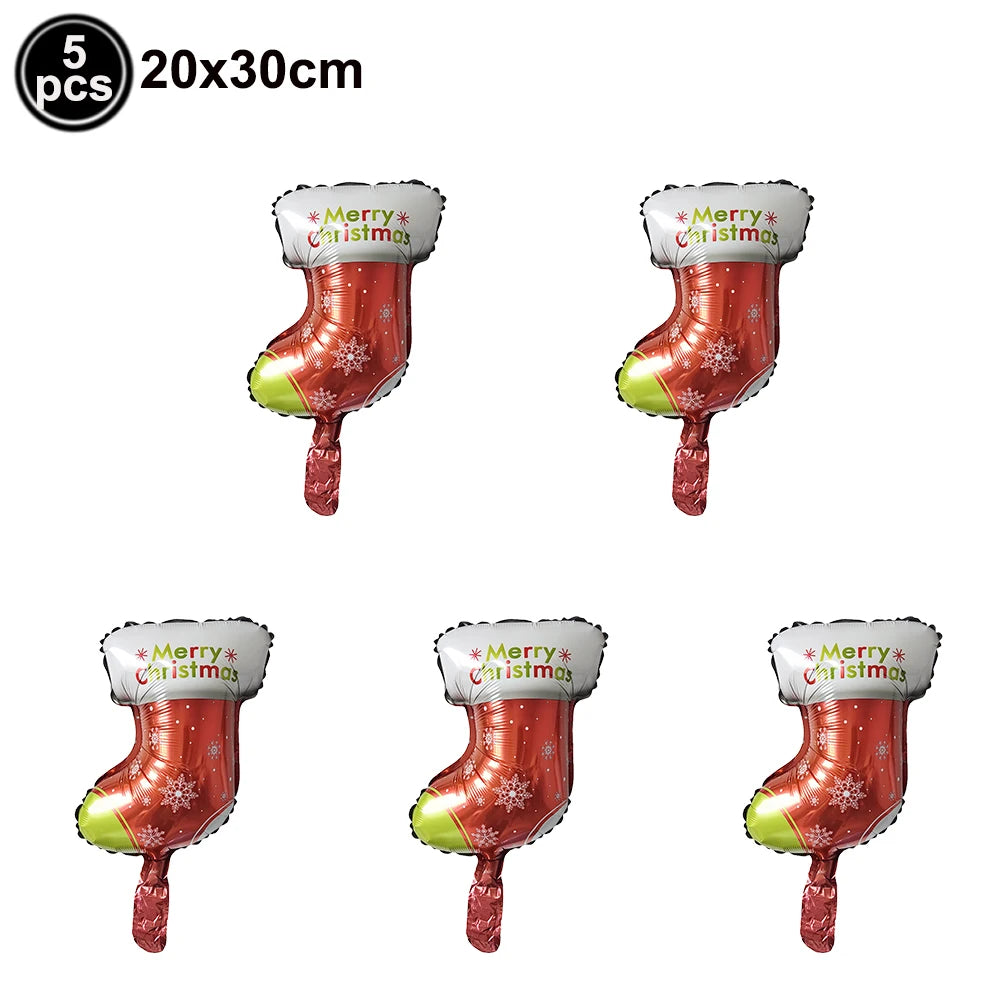 Large Standing 4D Foil Christmas Balloon - Inflatable Holiday Decor with Base