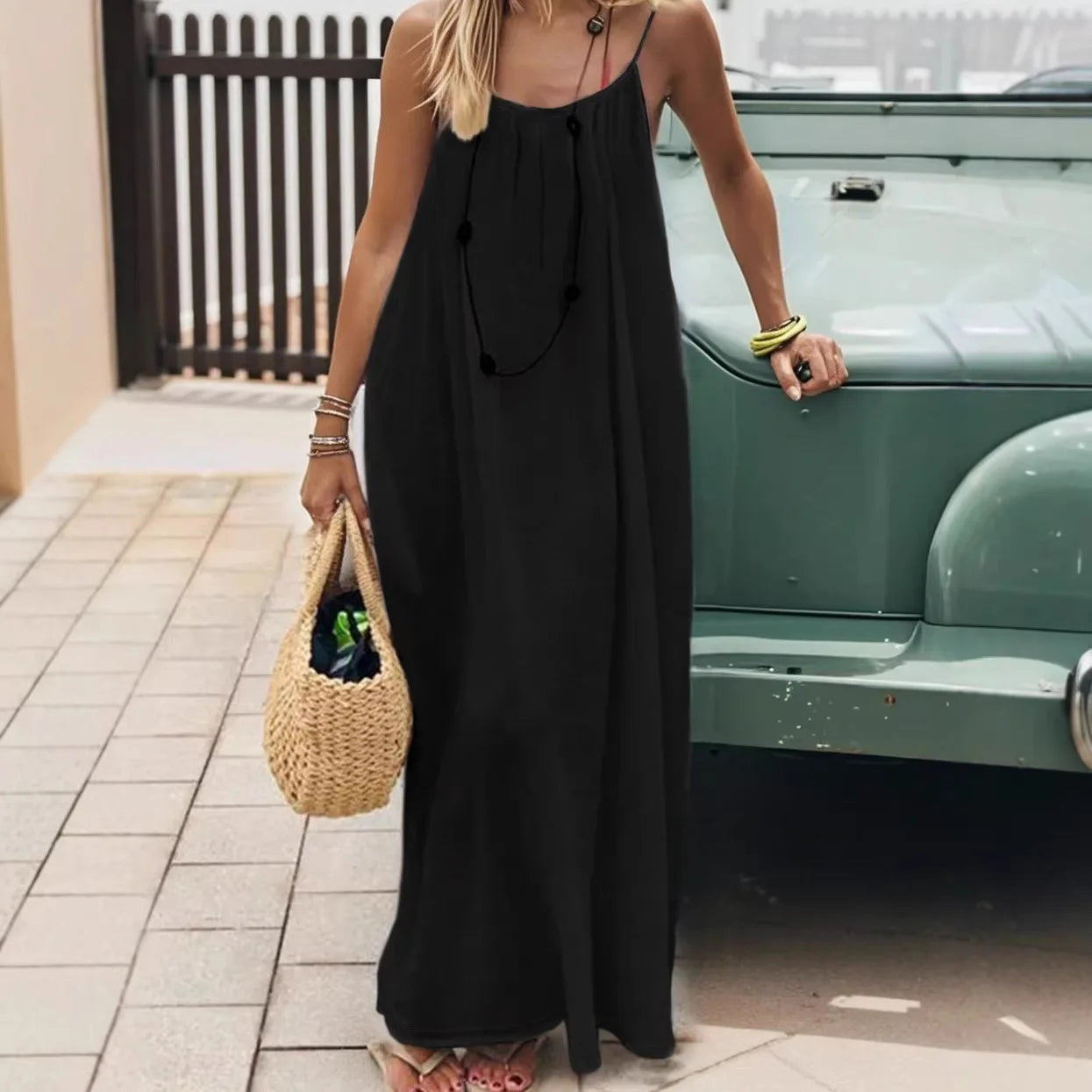 Loose Backless Summer Dress