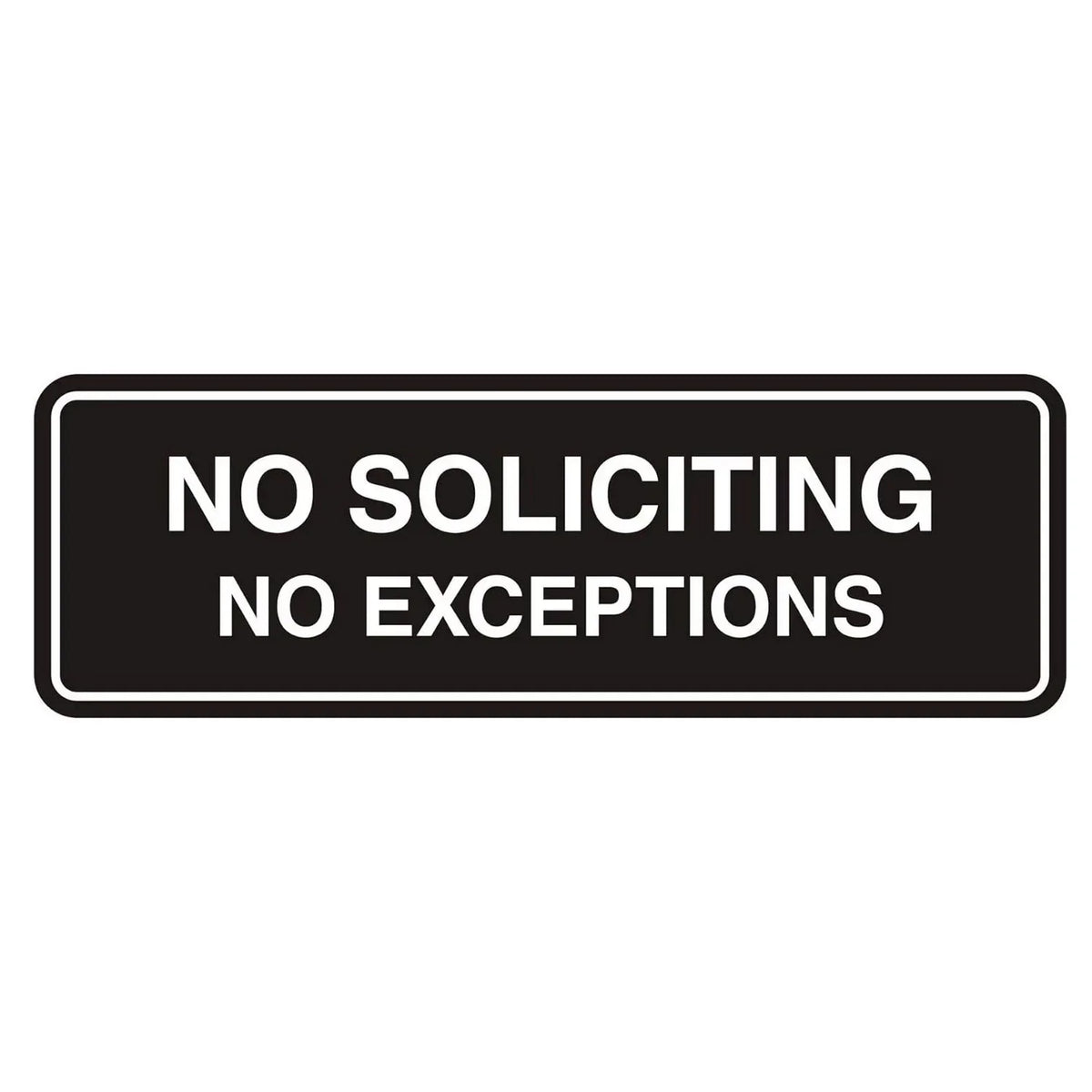 No Soliciting Vintage Metal Aluminum Sign
