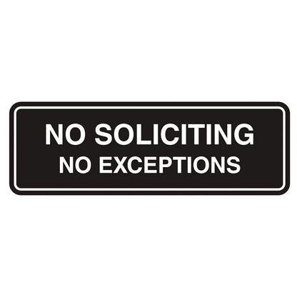 No Soliciting Vintage Metal Aluminum Sign