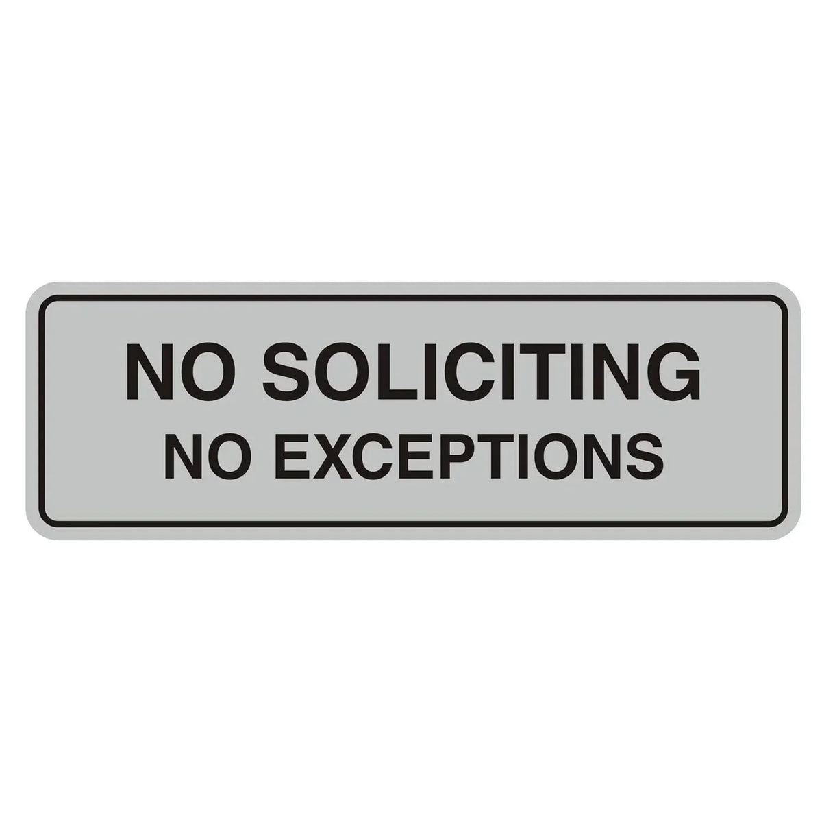 No Soliciting Vintage Metal Aluminum Sign