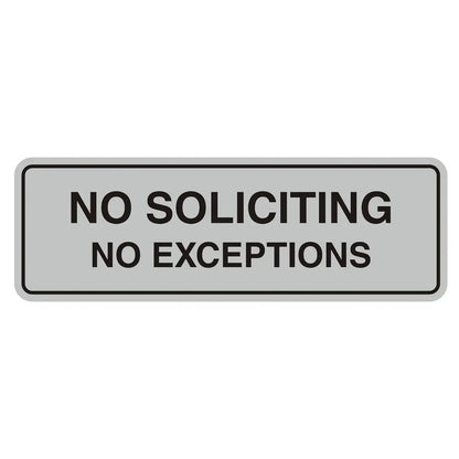 No Soliciting Vintage Metal Aluminum Sign