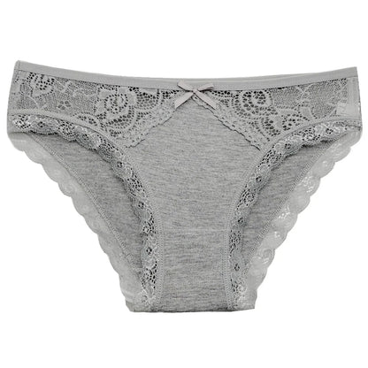 5-Pack Women's Low Rise Cotton Briefs with Lace Trim