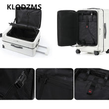 Front Opening Boarding Box USB Charging Trolley Case Multi-function Luggage