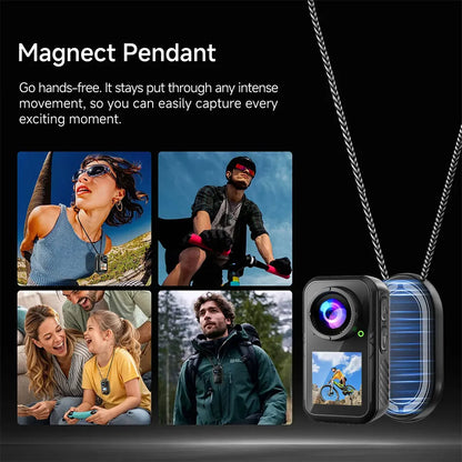 5K WiFi Magnetic Pocket Action Camera with 6-Axis Stabilization and Touch Screen