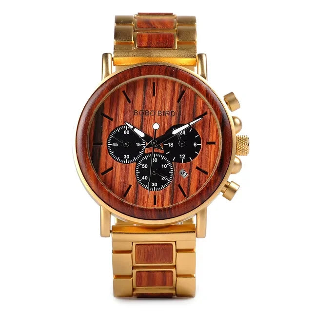 BOBO BIRD Wooden Quartz Wristwatch