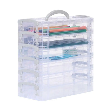 3/6-layer Paintbrush Watercolor Detachable Storage Box