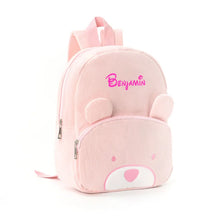Cartoon Bear Corduroy Embroidered Backpack