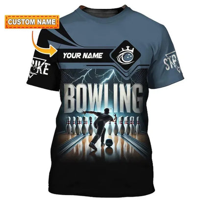 Men's Custom Name Bowling T-Shirt