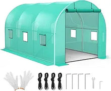 13x8x7 Ft Walk-in Tunnel Greenhouse