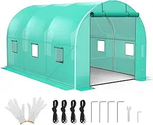 13x8x7 Ft Walk-in Tunnel Greenhouse