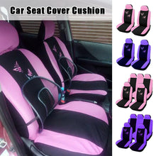 4/9pcs Set Pink Butterfly Car Seat Covers