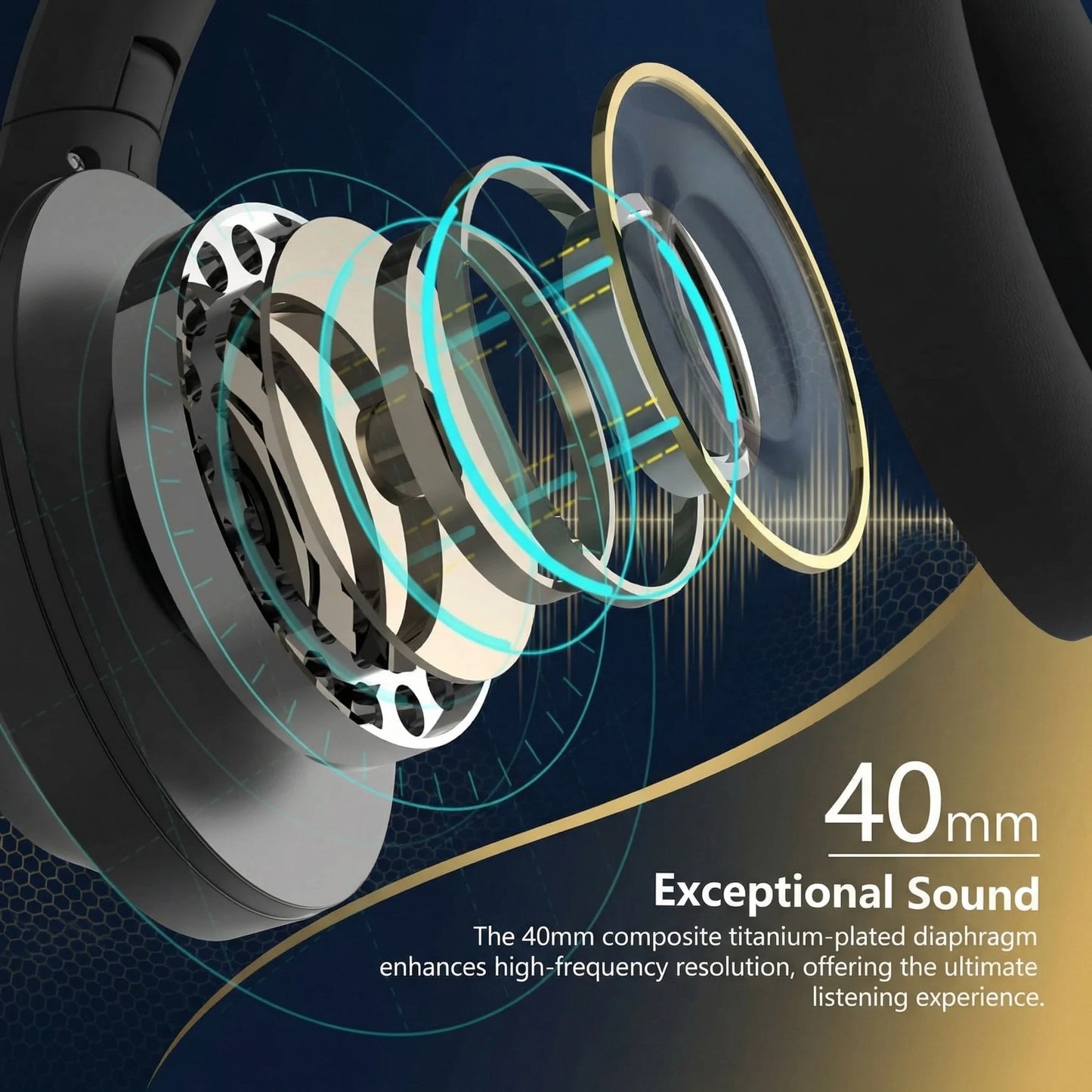 ANC DJ16 Wireless Over Ear Headphones