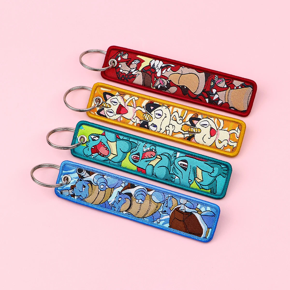 Japanese Anime Embroidered Fob Jet Tag Keychain