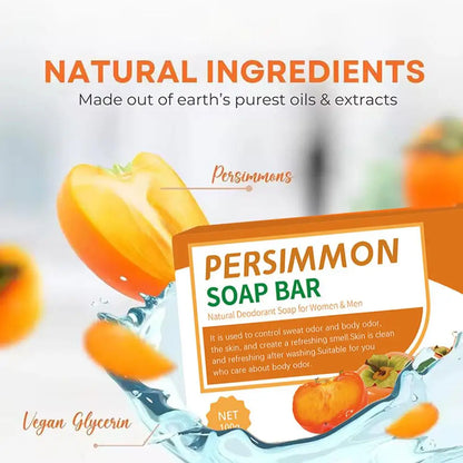 Handmade Persimmon Deodorizing Body Soap Bar (100g)