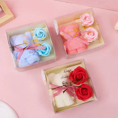 Towel Bear Soap Flower Gift Box